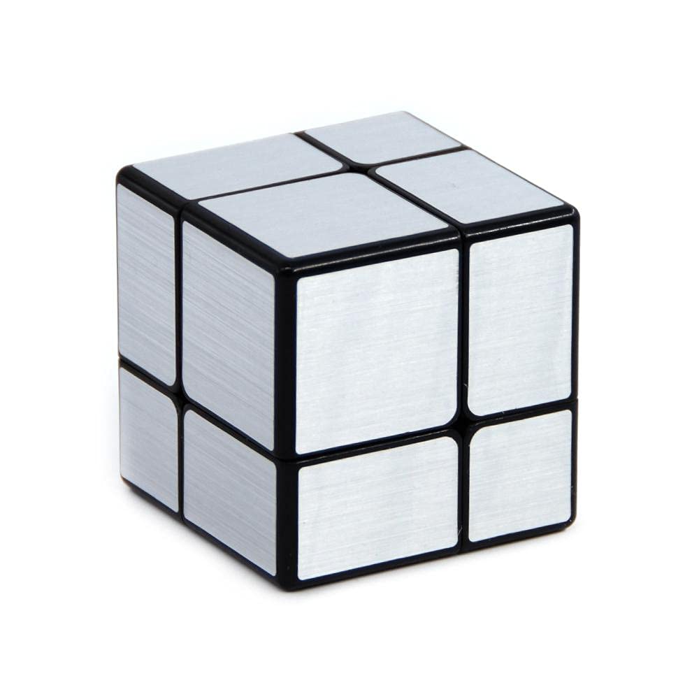 Qiyi Mirror 2x2 Silver Non Magnetic Speedcube Cubuzzle qiyi-mirror-2x2-silver-non-magnetic-speedcube-cubuzzle