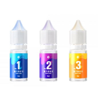 GAN Lube 3pc Combo Pack: No. 1 Maintenance, No. 2 Accel & No. 3 Mastery 10 ml each for Speedcubes - Cubuzzle