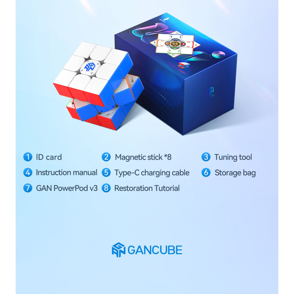 GAN 12 UI Maglev PowerPod Smart Speed Cube - Latest 2024 Release-Cubuzzle