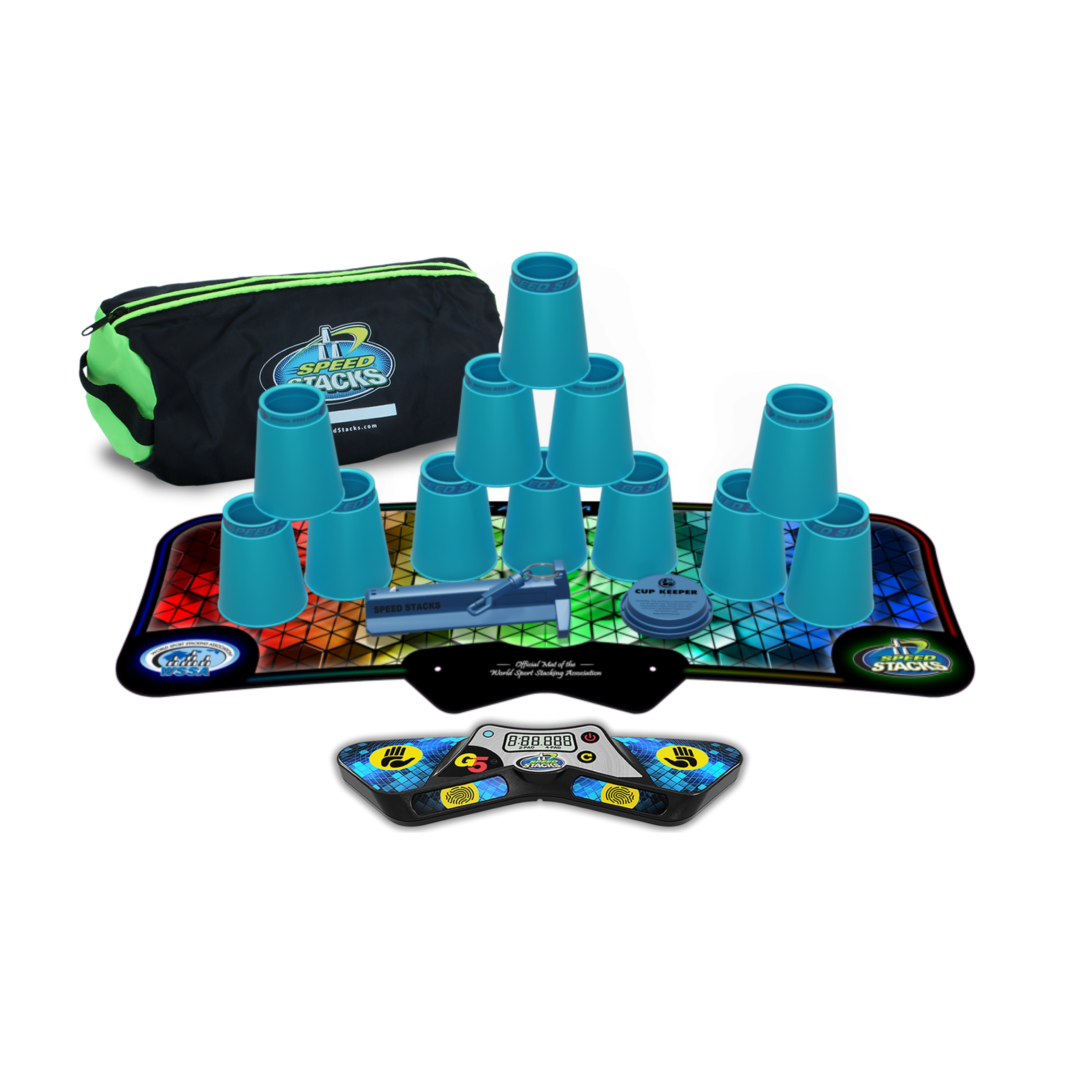 Stack Speed Stacking Cups Speed Stacks Cup Stacks PS2x Sport Stacking Cups + Mat + Timer – Cubuzzle