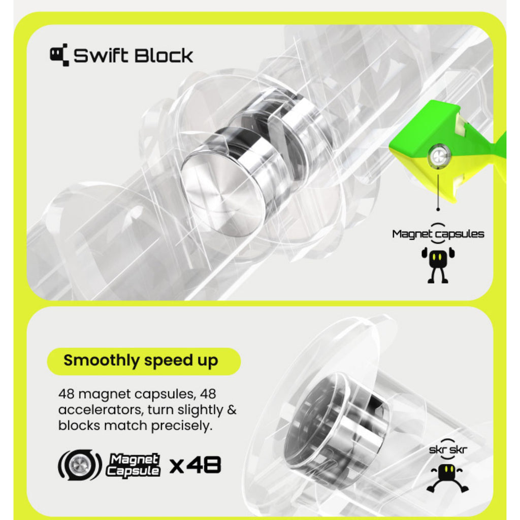 GAN Swift Block 355S Magnetic 3x3 Speedcube-Cubuzzle