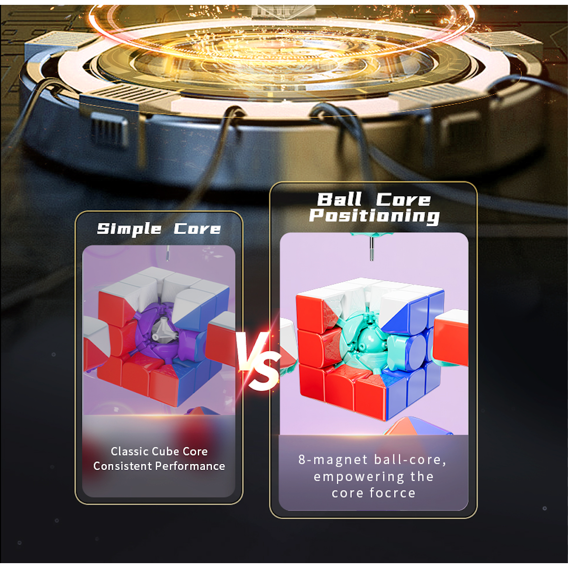 MoYu RS3M V5 3x3 Magnetic Cube Ball Core UV with Robot Box Stickerless ...