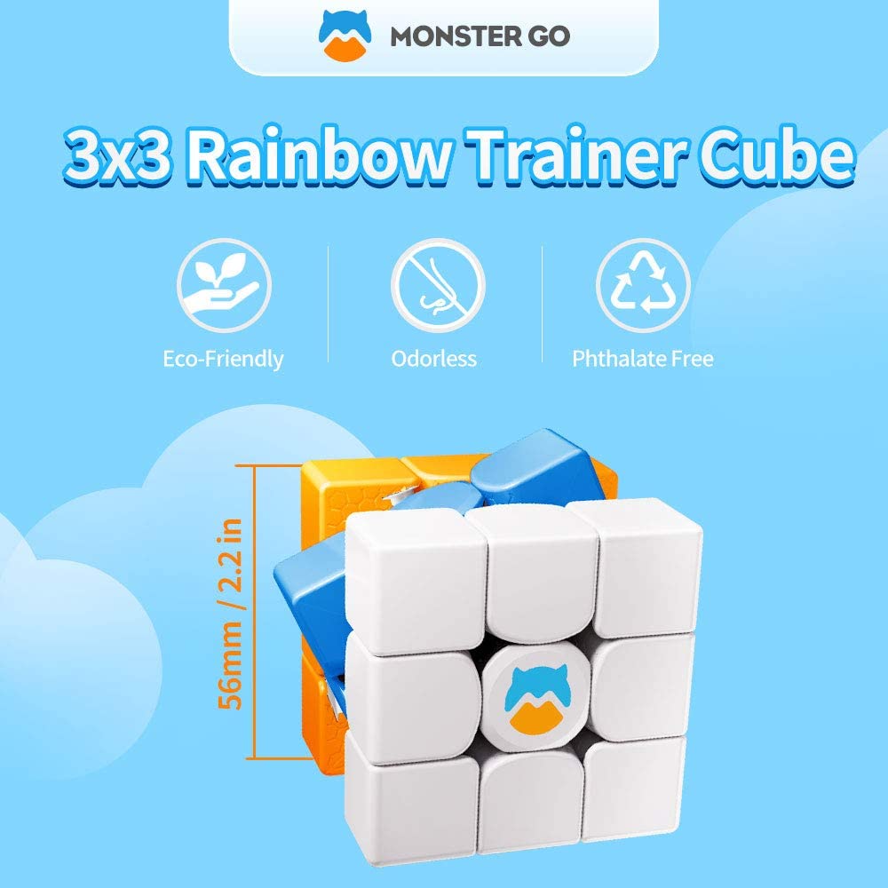 Monster Go by GAN 3x3 Rainbow Trainer Cube Premium - Cubuzzle
