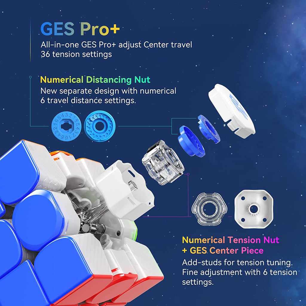 GAN 12 M Leap 3x3 Magnetic Speedcube FROSTED - Cubuzzle
