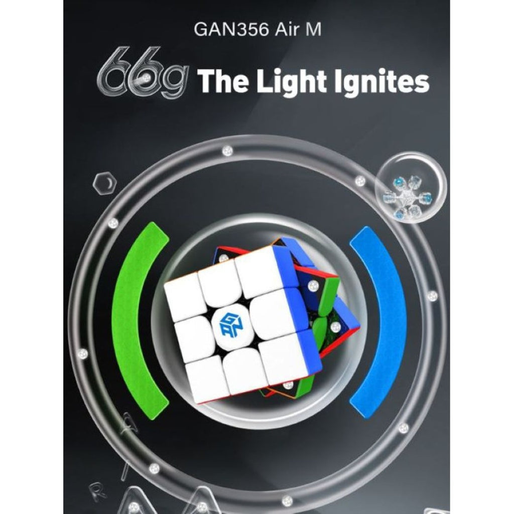 GAN Cube Starter Combo Pack: Includes 2 puzzles- GAN 251 M Air 2x2, GAN 356 M Lite 3x3 Speedcubes - Cubuzzle