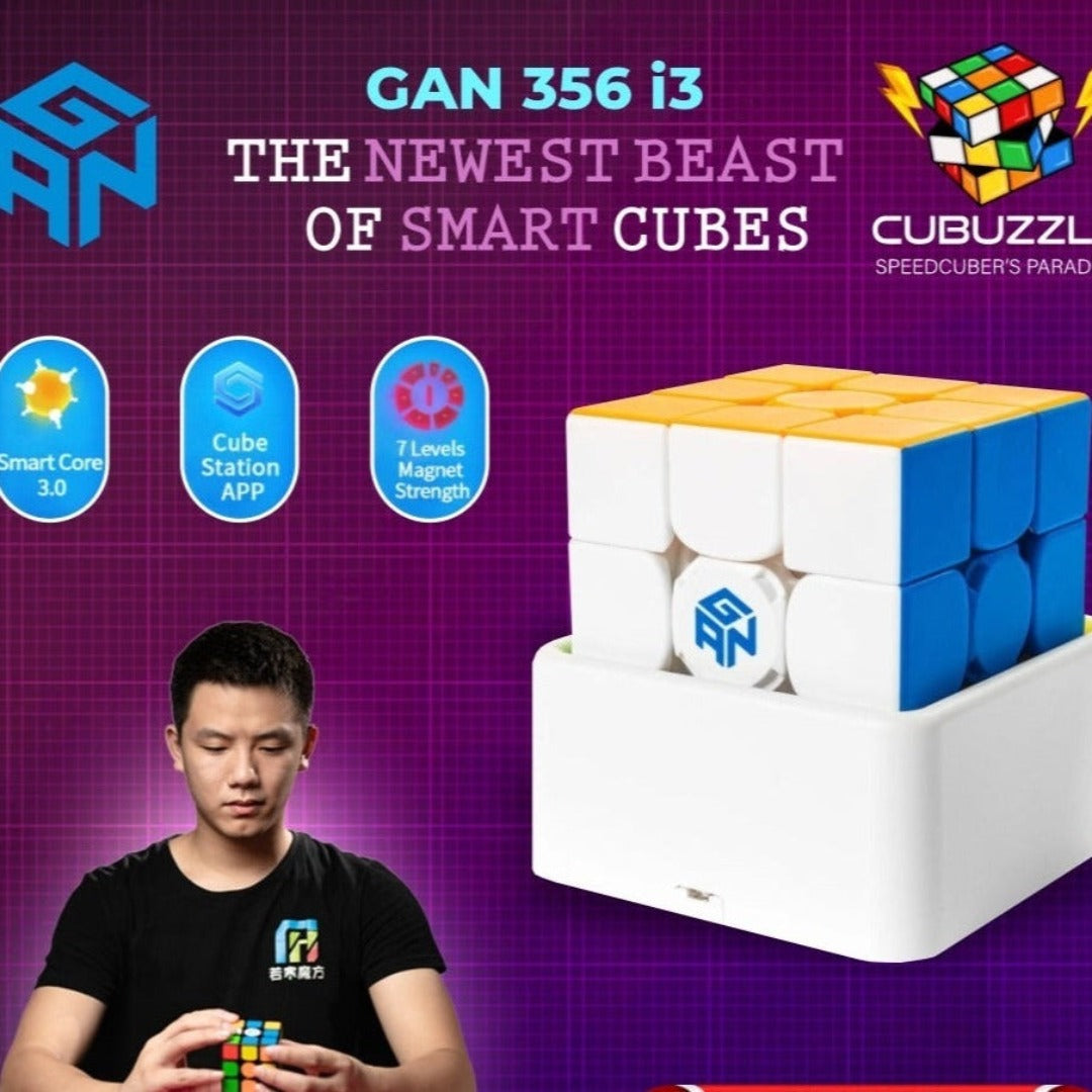 GAN 356 i Carry2 Smart Cube, 3x3 Magnetic Speed Cube Smart Cube Swith 700 Hours Battery Life And Realtime Monitoring, Unlock Different Game Modes Online With App (Frost-Coated GAN 356 i Carry2 Smart Cube, 3x3 Magnetic Speed Cube Smart Cube Swith 700 Hours Battery Life And Realtime Monitoring, Unlock Different Game Modes Online With App (Frost-Coated