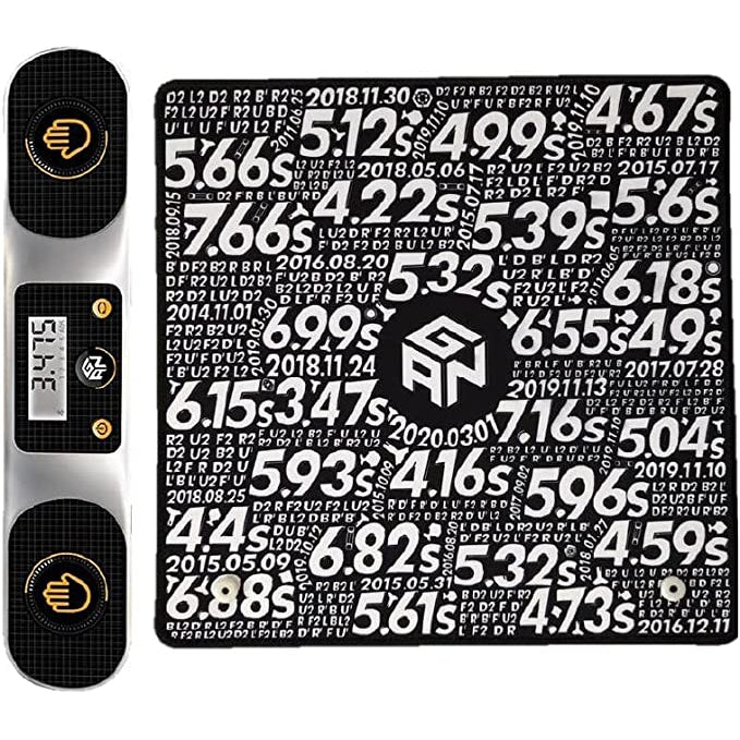 GAN Smart Timer Silver knight& Mat Set Silver Colour for Speedcube ...